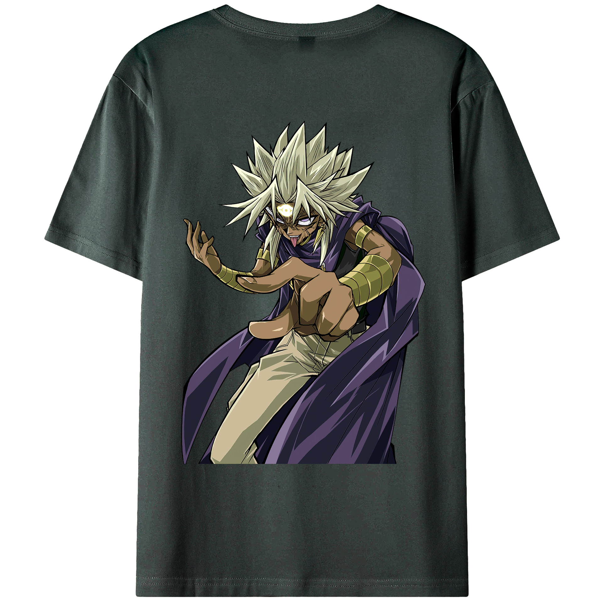 （画像用） 遊☆戯☆王 Yu-Gi-Oh! 綿100％ メンズ半袖Tシャツ（バックプリント） 通気性